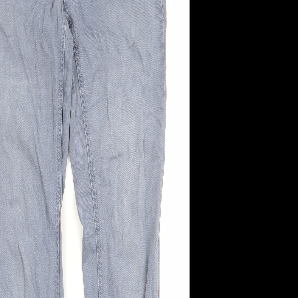 White Stuff Womens Blue Cotton Straight Jeans Size 10 Regular Zip