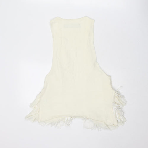 Zara Womens Ivory Gilet Jacket Size S