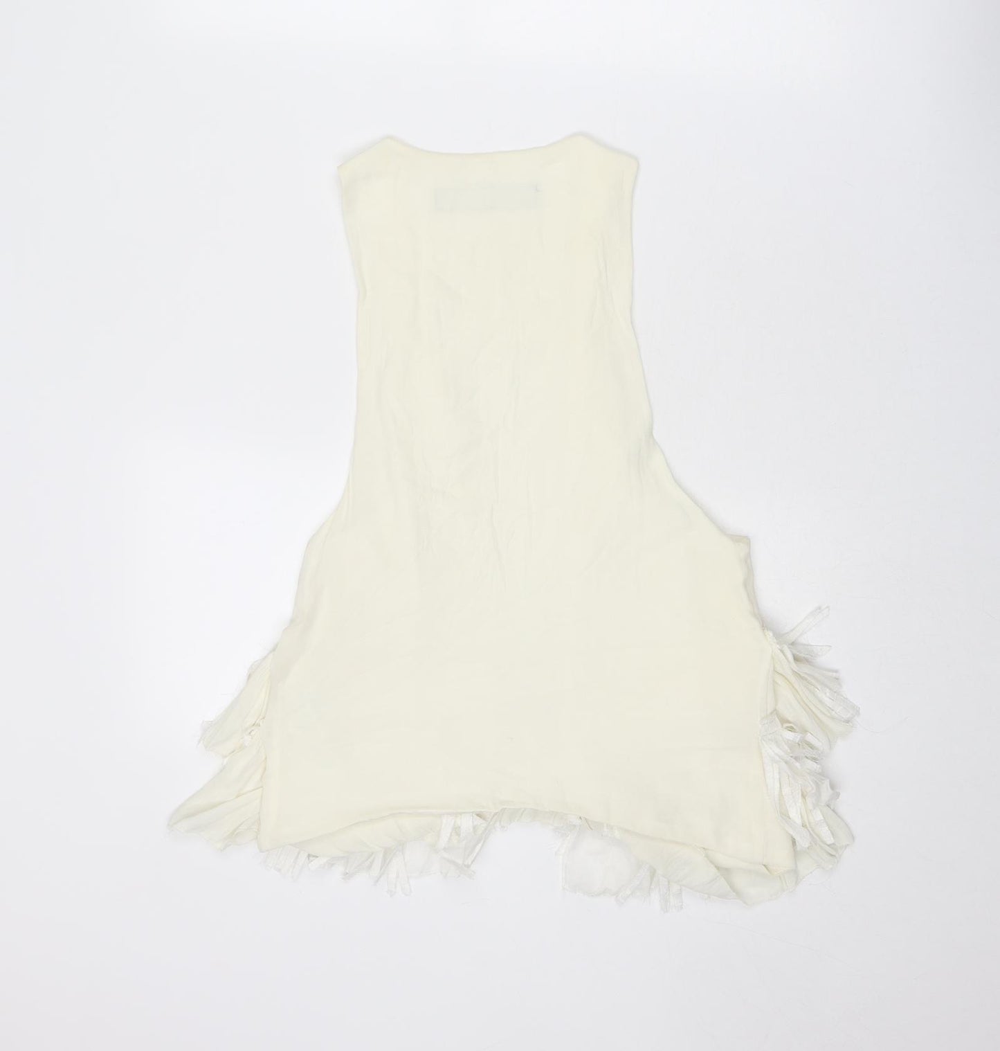 Zara Womens Ivory Gilet Jacket Size S