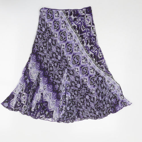 s.Oliver Womens Purple Geometric Polyester Swing Skirt Size 24 in