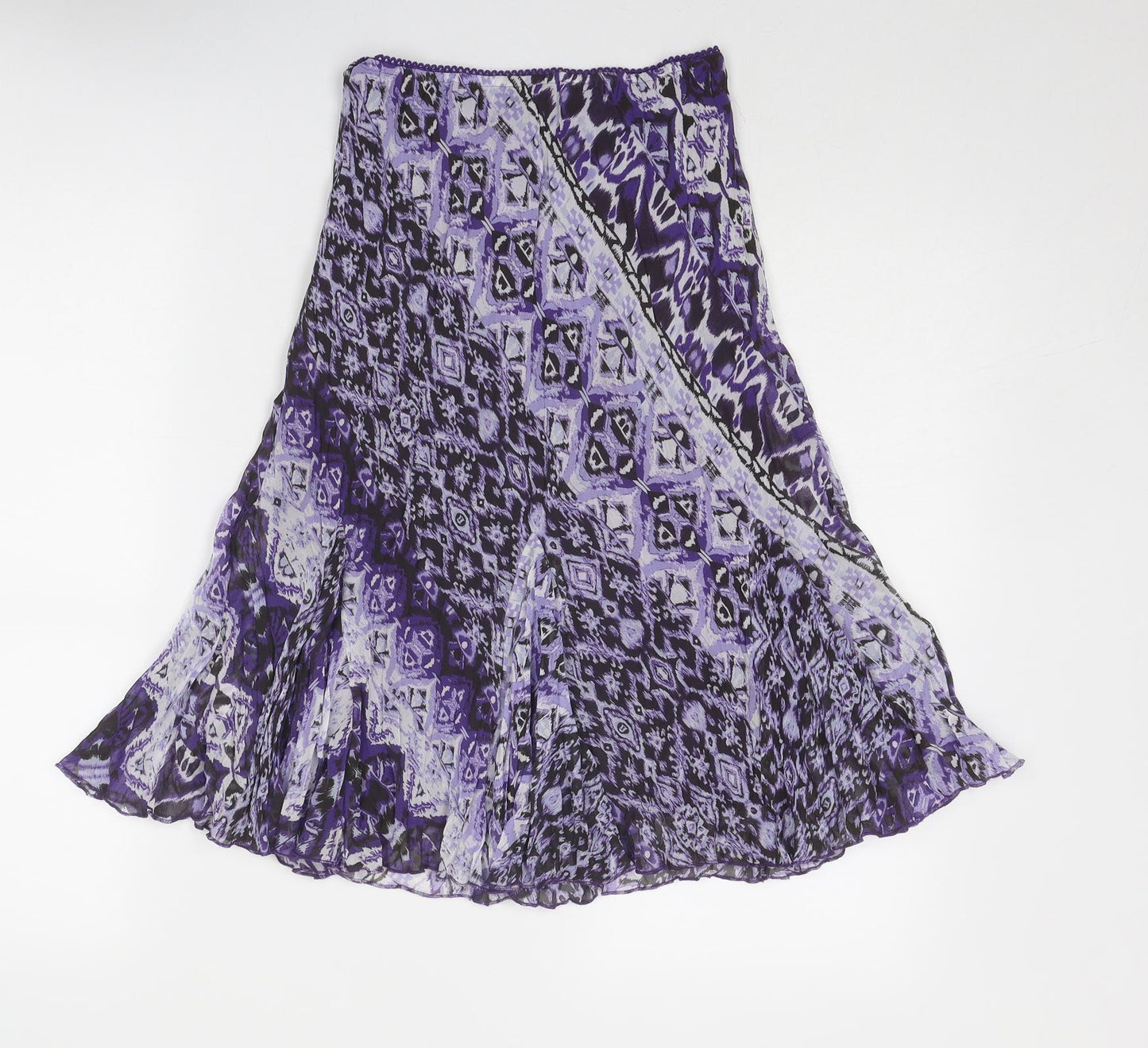 s.Oliver Womens Purple Geometric Polyester Swing Skirt Size 24 in