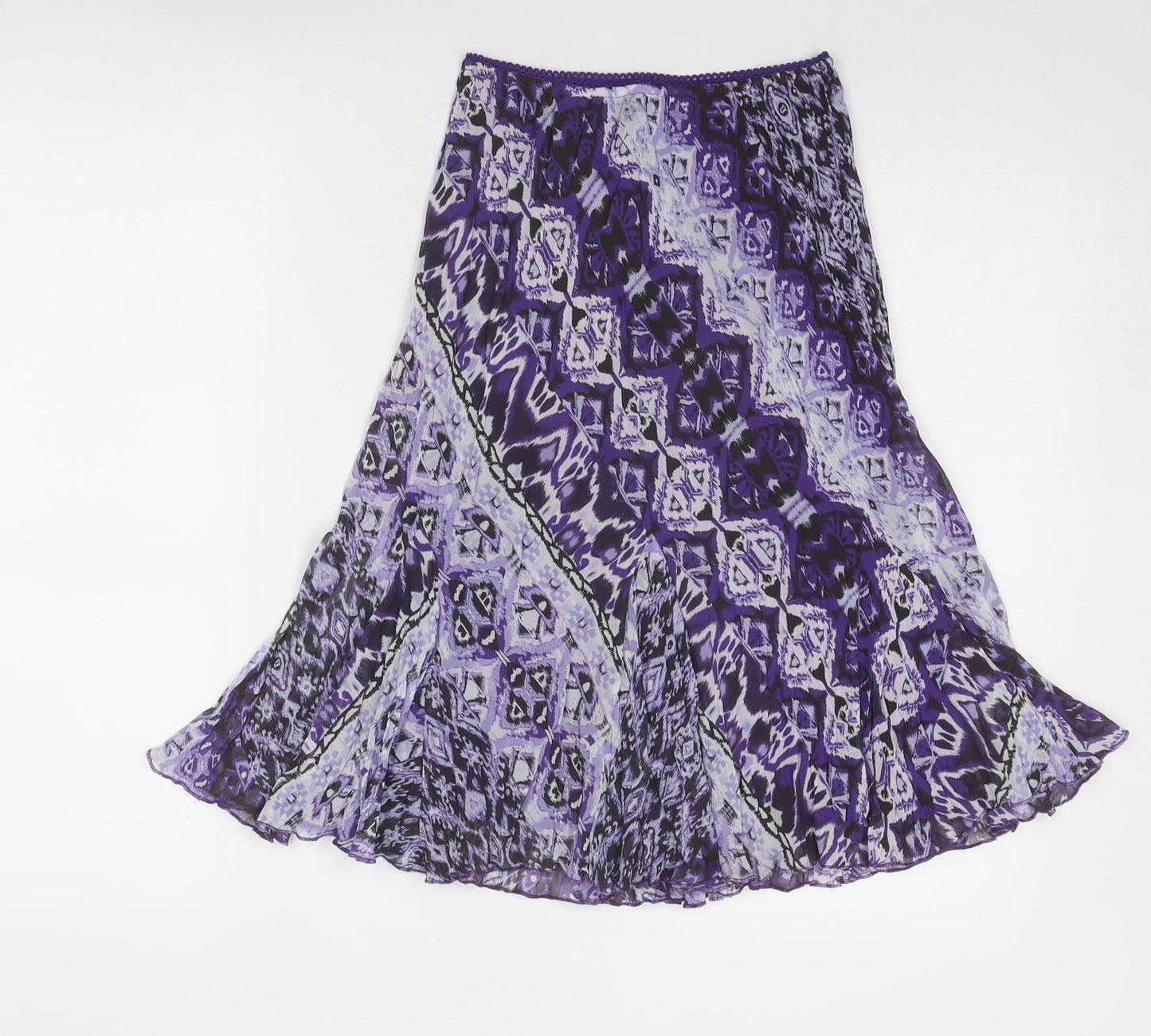 s.Oliver Womens Purple Geometric Polyester Swing Skirt Size 24 in