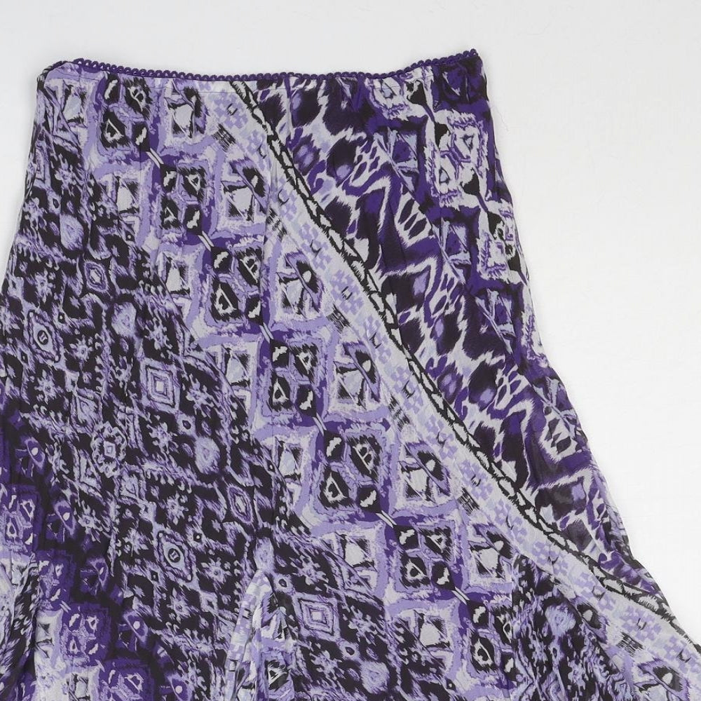 s.Oliver Womens Purple Geometric Polyester Swing Skirt Size 24 in