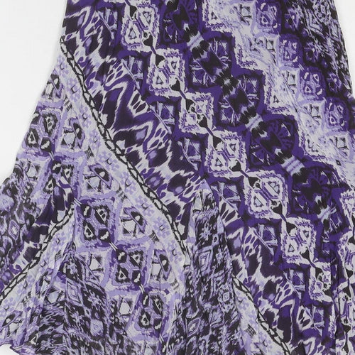 s.Oliver Womens Purple Geometric Polyester Swing Skirt Size 24 in