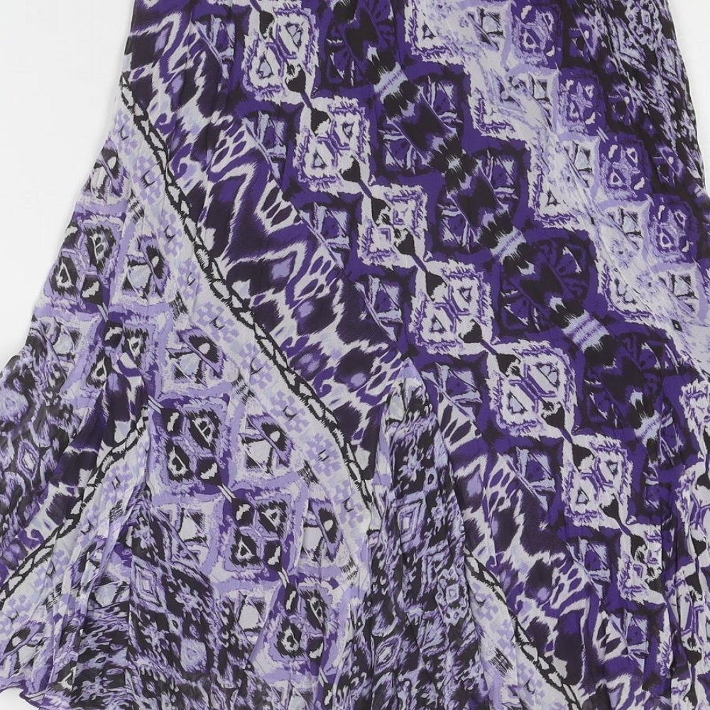 s.Oliver Womens Purple Geometric Polyester Swing Skirt Size 24 in