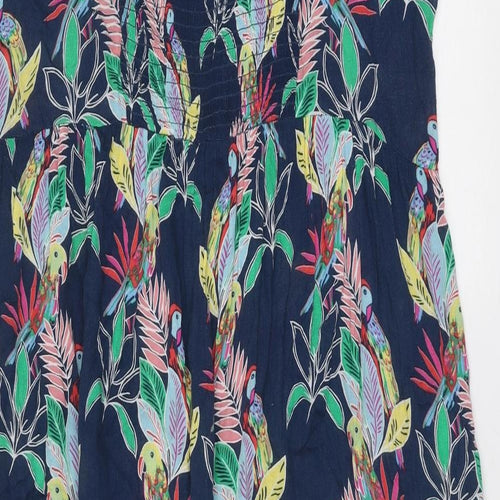 MANTARAY PRODUCTS Womens Blue Geometric Viscose Tank Dress Size 20 V-Neck Pullover