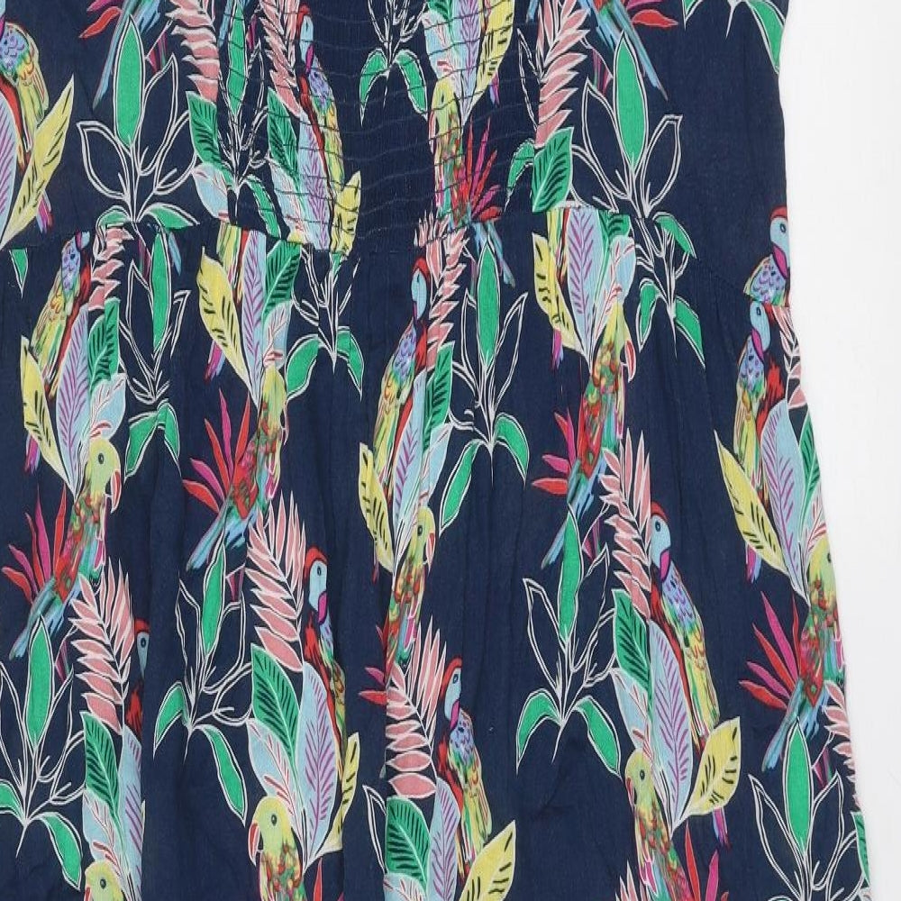 MANTARAY PRODUCTS Womens Blue Geometric Viscose Tank Dress Size 20 V-Neck Pullover