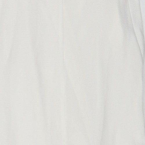 ASOS Womens White Polyester Wrap Blouse Size 12 V-Neck