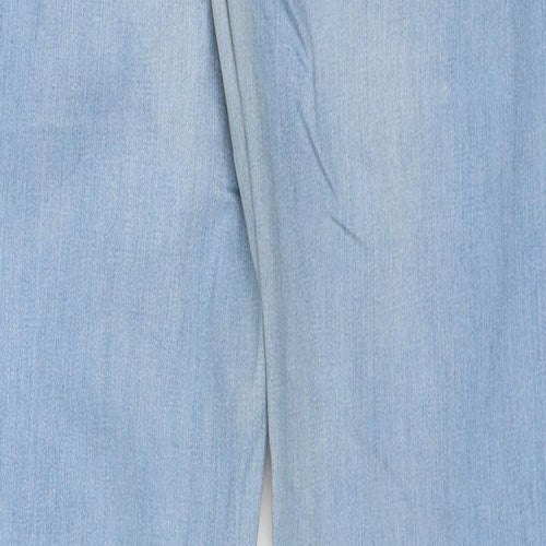 Topshop Womens Blue Cotton Skinny Jeans Size 28 in L32 in Regular Zip