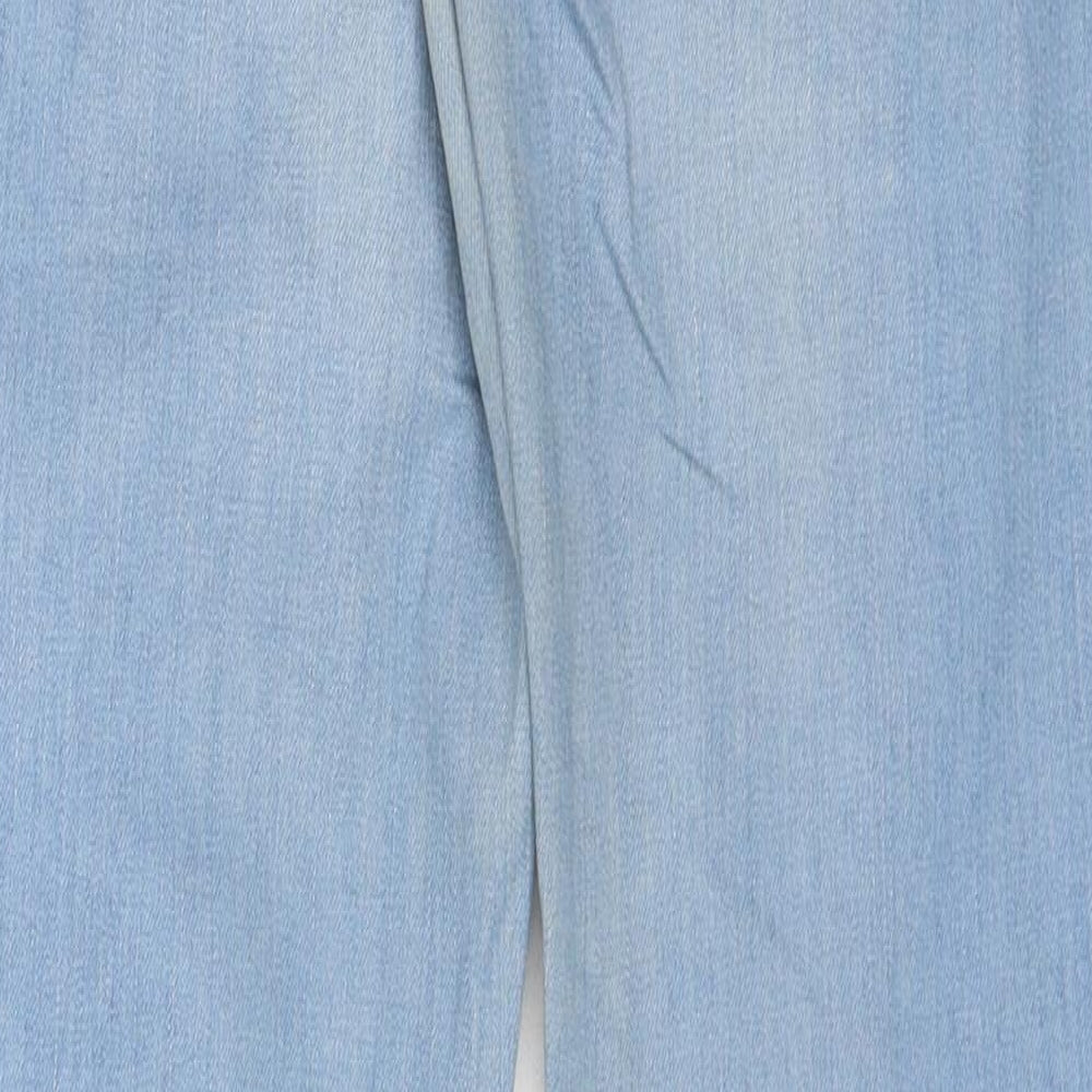 Topshop Womens Blue Cotton Skinny Jeans Size 28 in L32 in Regular Zip
