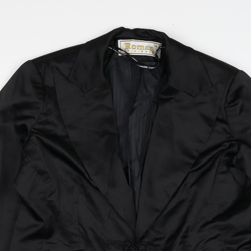 Roman Originals Womens Black Polyester Jacket Blazer Size 14