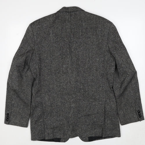 Marks and Spencer Mens Grey Wool Jacket Blazer Size 38 Regular