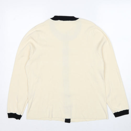 Windsmoor Womens Ivory Round Neck Viscose Cardigan Jumper Size L
