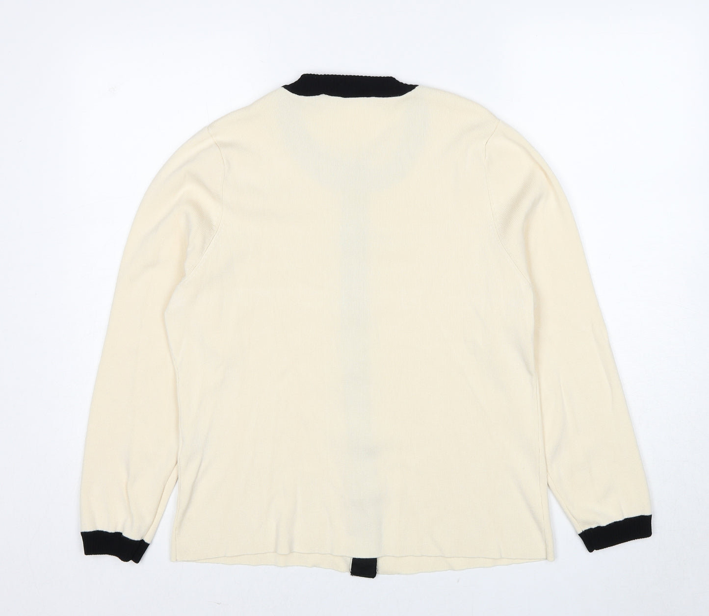 Windsmoor Womens Ivory Round Neck Viscose Cardigan Jumper Size L