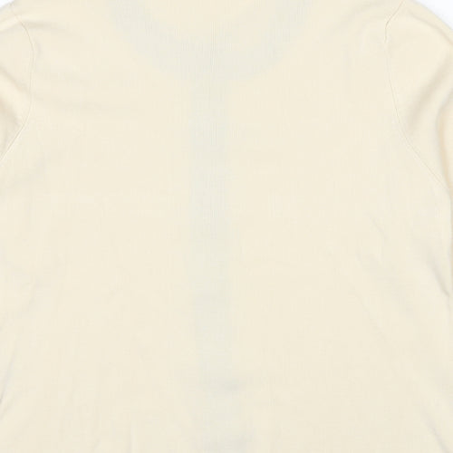 Windsmoor Womens Ivory Round Neck Viscose Cardigan Jumper Size L