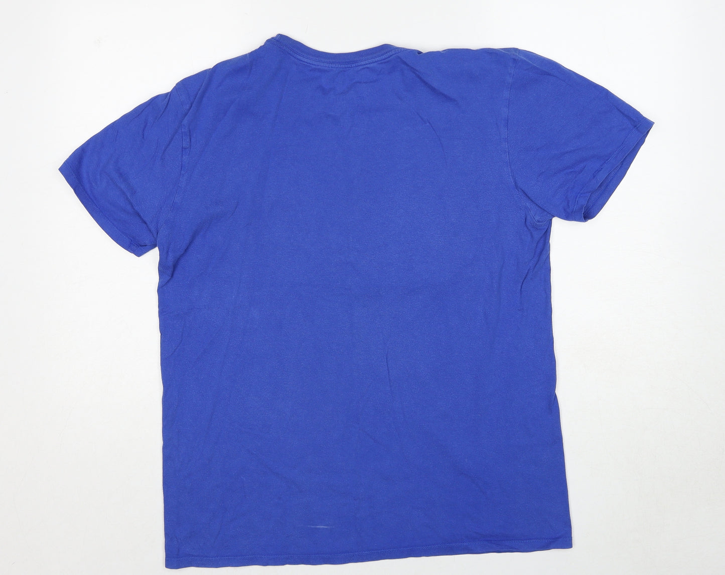 Nike Mens Blue Cotton T-Shirt Size M Round Neck - Just Do It