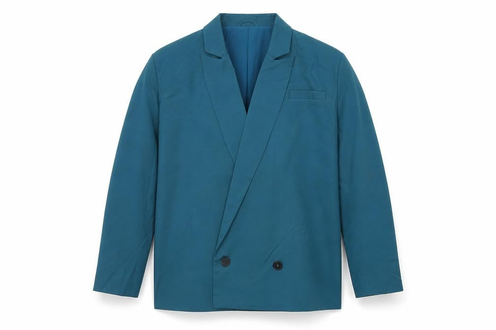 4th & Reckless Womens Blue Polyester Jacket Blazer Size 12 - Shoulder Pads