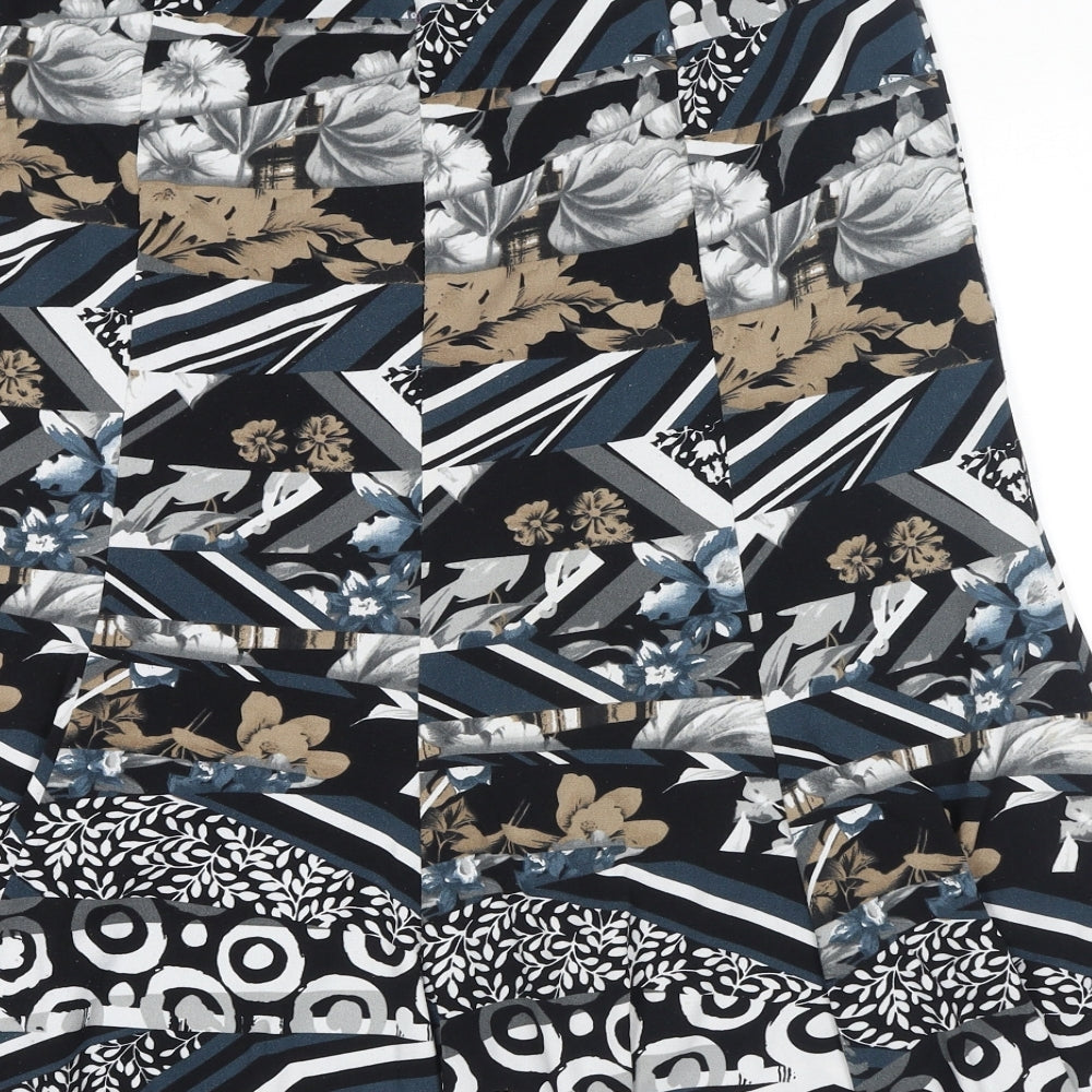 Saloos Womens Multicoloured Geometric Polyester Swing Skirt Size 12