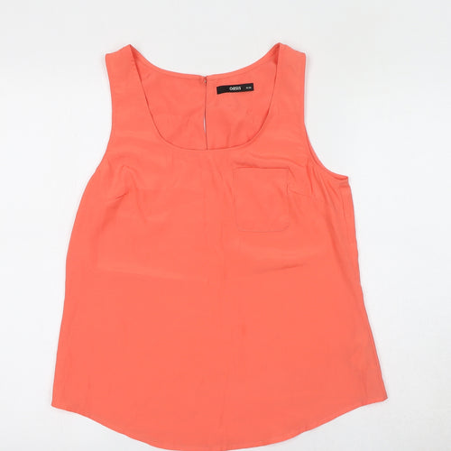 Oasis Womens Orange Polyester Camisole Tank Size 10 Round Neck