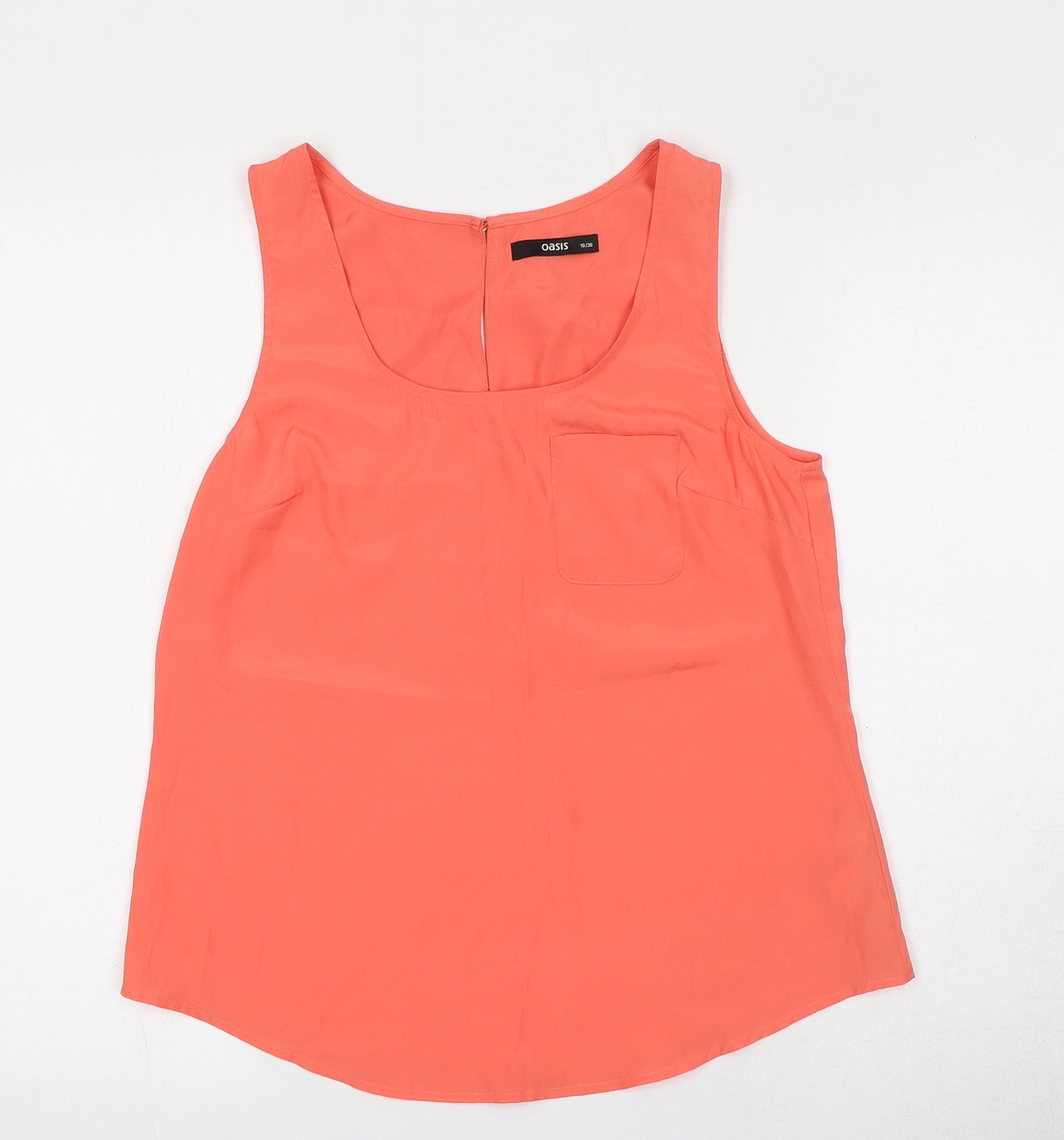 Oasis Womens Orange Polyester Camisole Tank Size 10 Round Neck