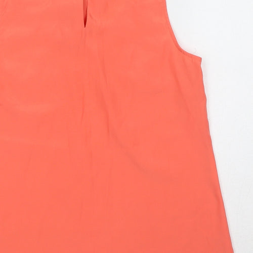 Oasis Womens Orange Polyester Camisole Tank Size 10 Round Neck