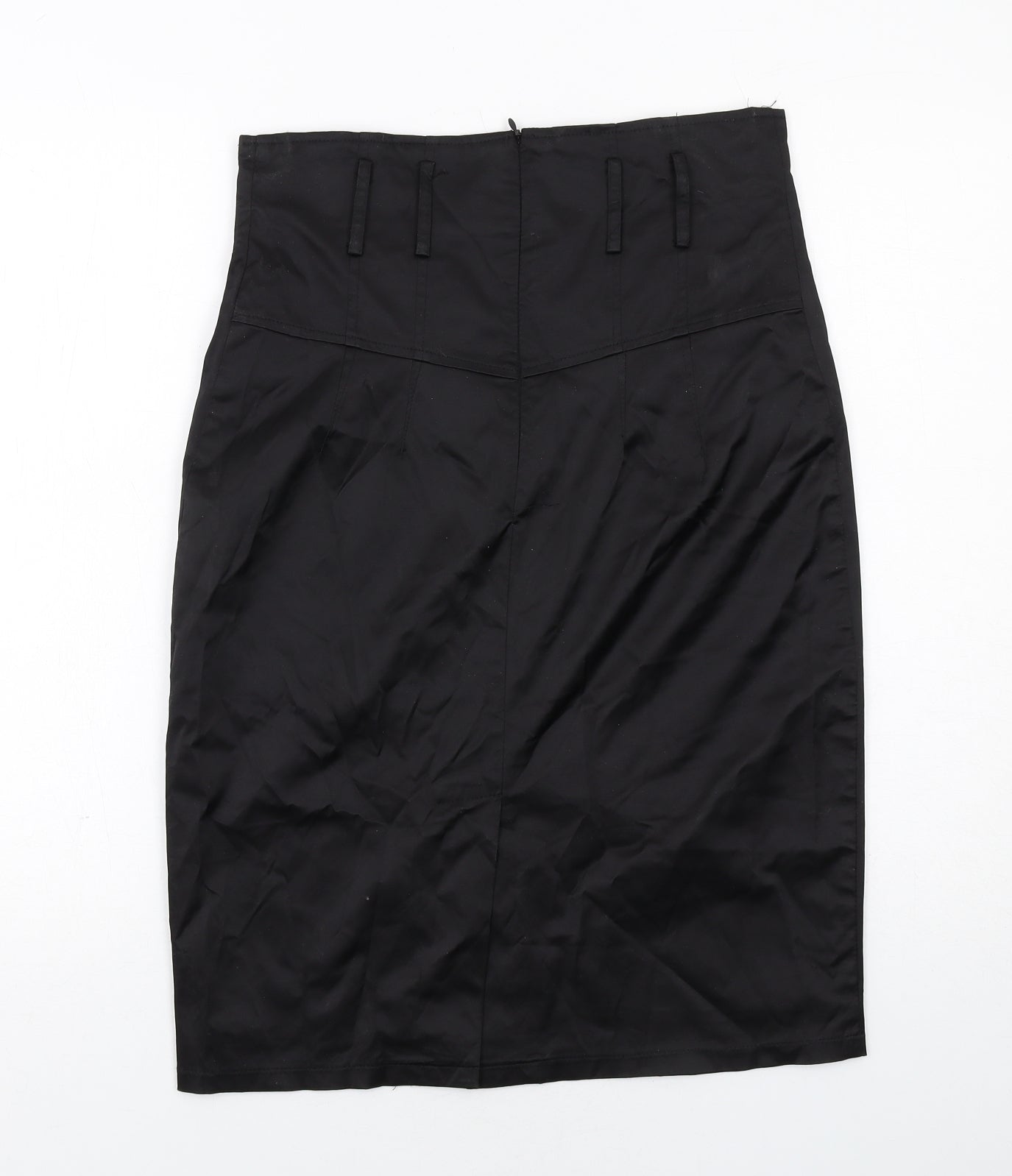 Lucy Womens Black Polyester Straight & Pencil Skirt Size L Zip