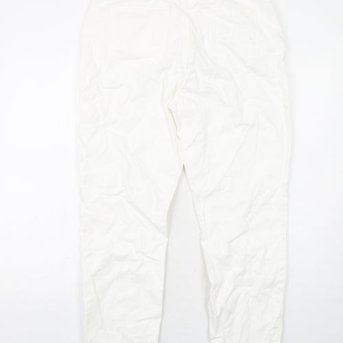 Noisy may Womens White Cotton Tapered Jeans Size 12 L32 in Regular Zip