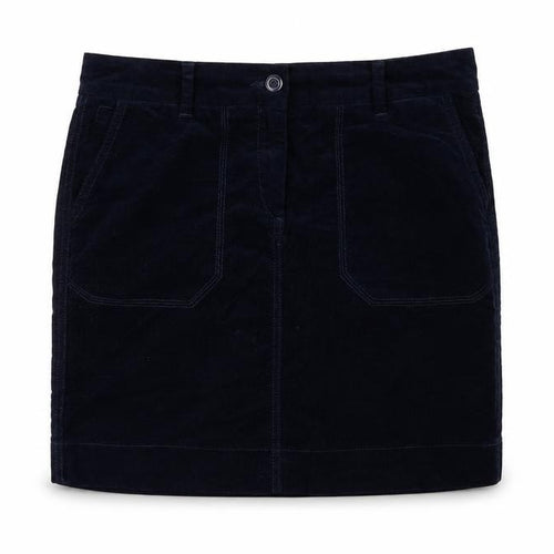 Marks and Spencer Womens Blue Cotton A-Line Skirt Size 10 Zip