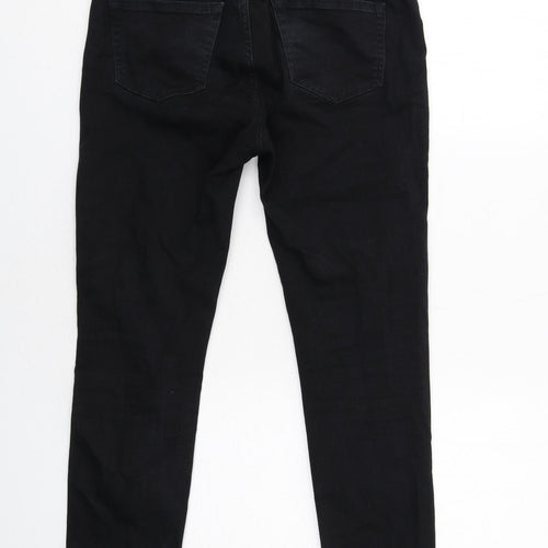 Seraphine Womens Black Cotton Skinny Jeans Size 10 Regular Button