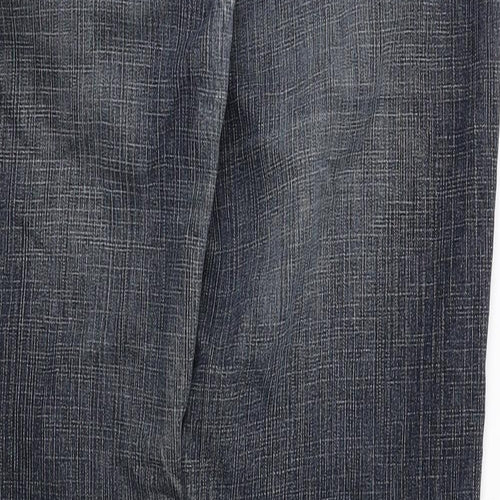 NEXT Womens Blue Cotton Bootcut Jeans Size 12 Regular Zip