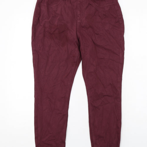 NEXT Womens Red Cotton Jegging Jeans Size 14 Regular