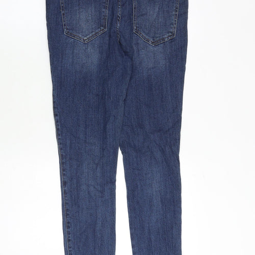 NEXT Womens Blue Cotton Skinny Jeans Size 12 Slim Zip