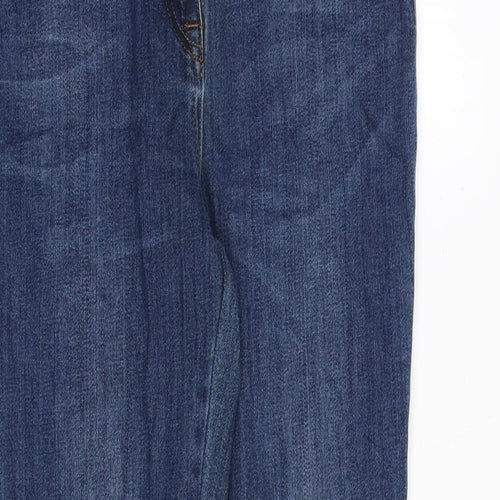 NEXT Womens Blue Cotton Skinny Jeans Size 12 Slim Zip