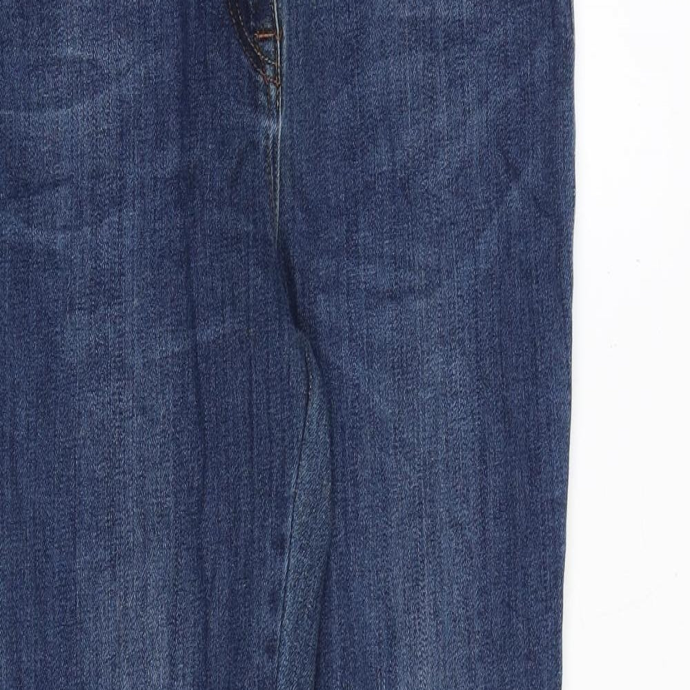 NEXT Womens Blue Cotton Skinny Jeans Size 12 Slim Zip