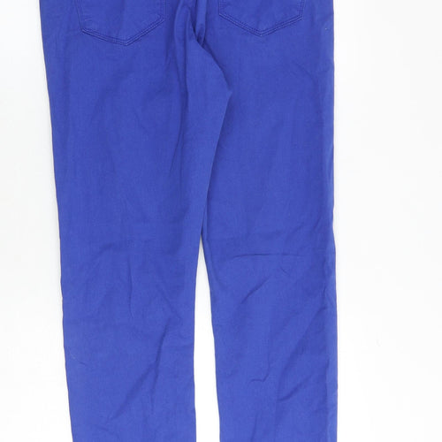Marks and Spencer Womens Blue Cotton Jegging Jeans Size 14 Regular Zip