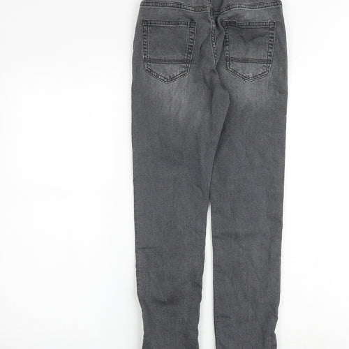 Zara Boys Grey Cotton Skinny Jeans Size 10 Years Regular Zip