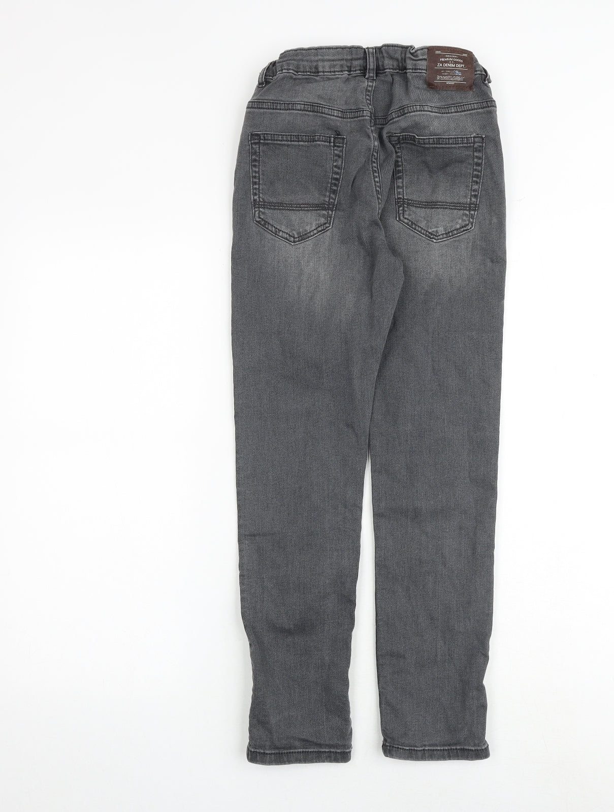 Zara Boys Grey Cotton Skinny Jeans Size 10 Years Regular Zip