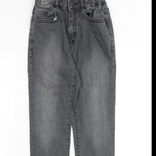 Zara Boys Grey Cotton Skinny Jeans Size 10 Years Regular Zip