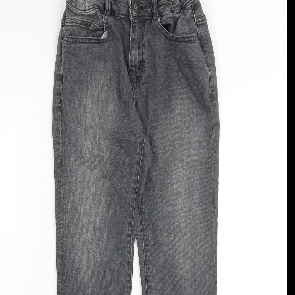 Zara Boys Grey Cotton Skinny Jeans Size 10 Years Regular Zip