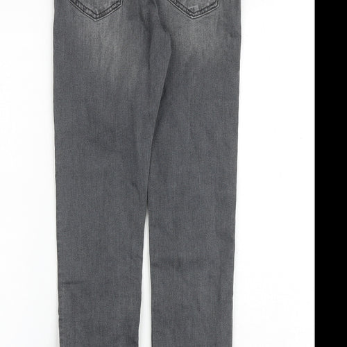 Zara Boys Grey Cotton Skinny Jeans Size 10 Years Regular Zip