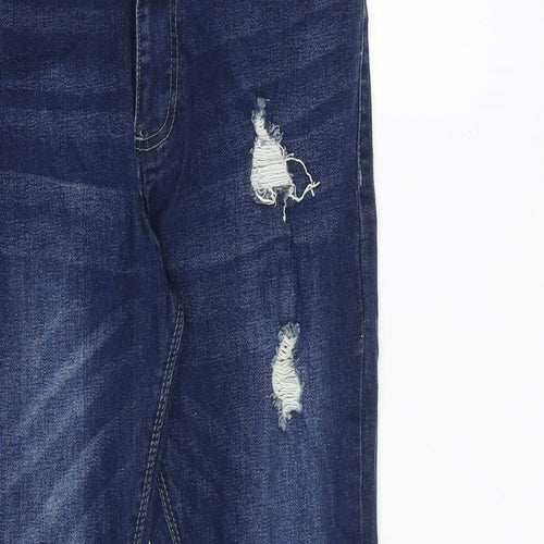 Level1 Mens Blue Cotton Skinny Jeans Size 30 in Slim Zip - Distressed