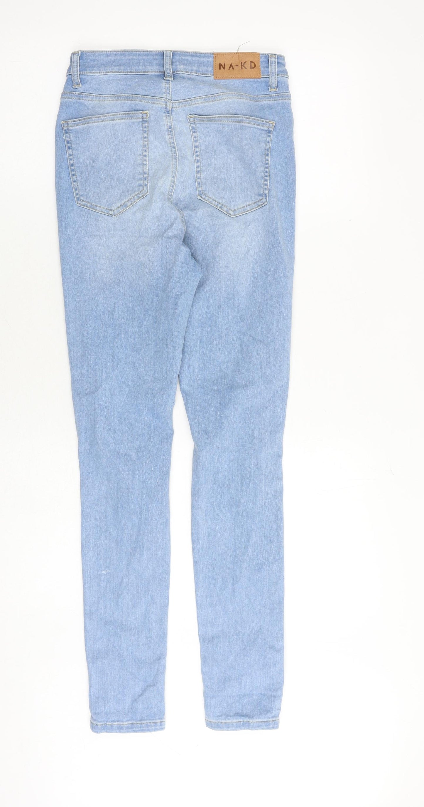 Nakd Womens Blue Cotton Skinny Jeans Size 8 Slim Zip