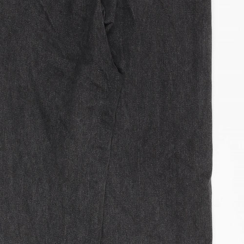 PRETTYLITTLETHING Womens Grey Cotton Mom Jeans Size 12 Regular Zip