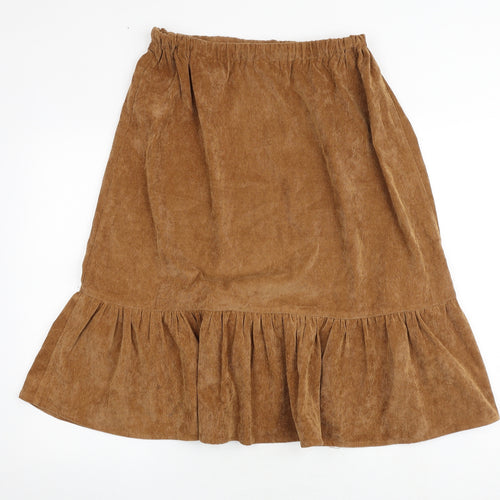 St. Tropez Womens Brown Polyester Trumpet Skirt Size L