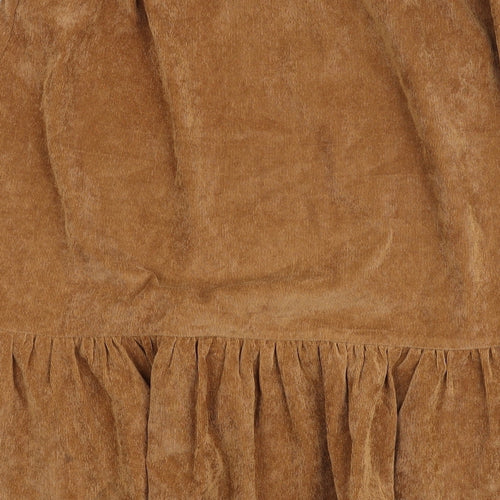St. Tropez Womens Brown Polyester Trumpet Skirt Size L