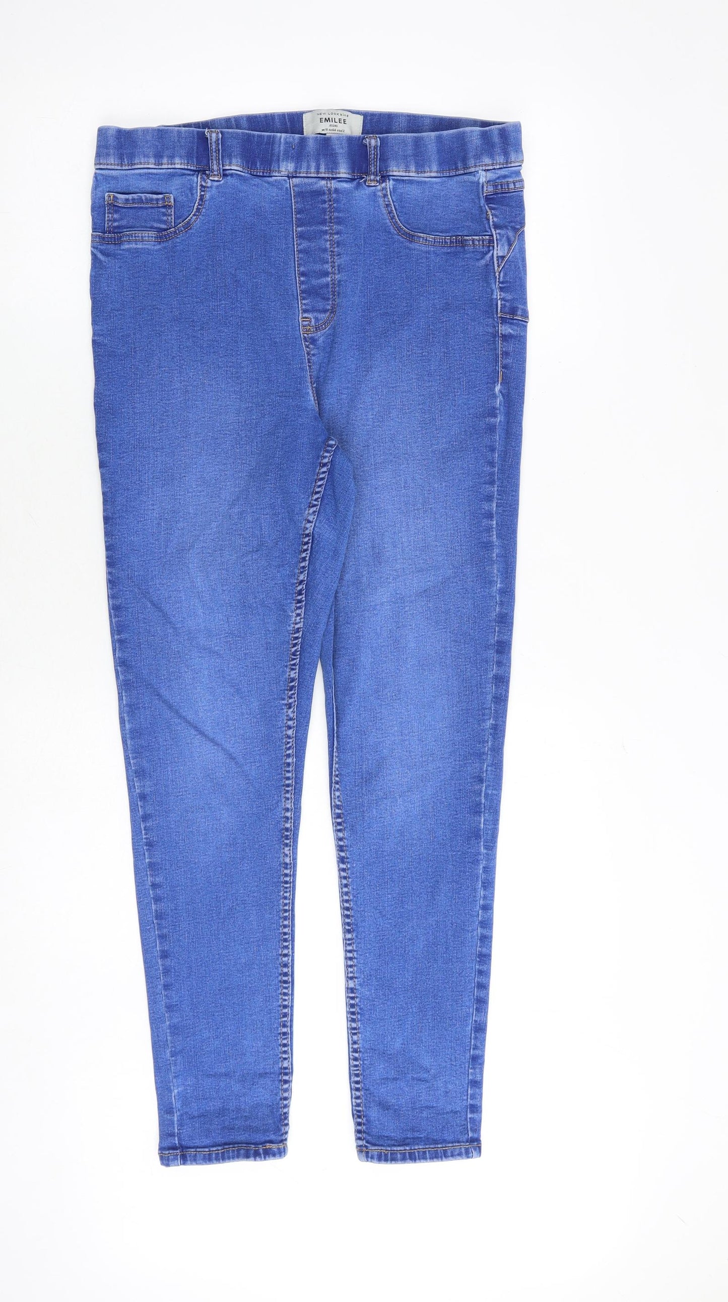 New Look Womens Blue Cotton Jegging Jeans Size 16 Regular