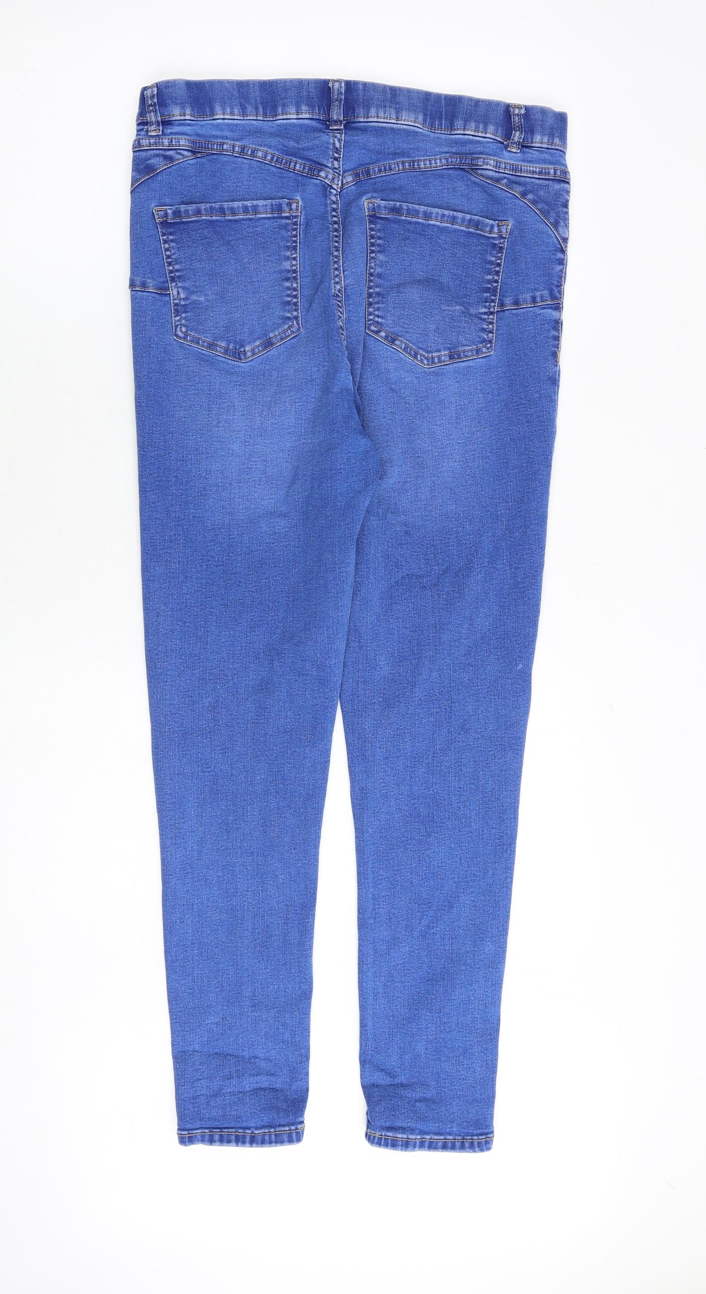 New Look Womens Blue Cotton Jegging Jeans Size 16 Regular