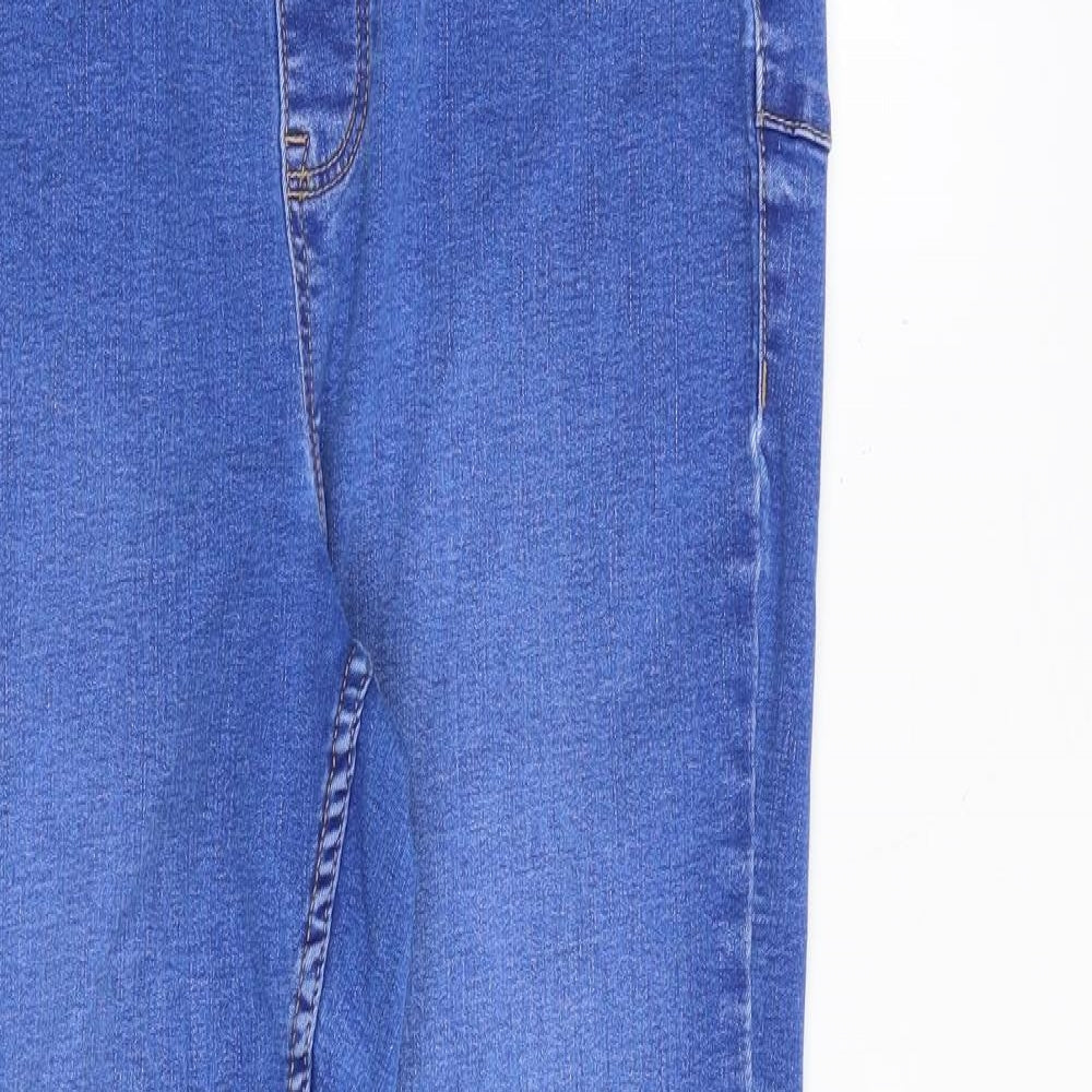 New Look Womens Blue Cotton Jegging Jeans Size 16 Regular