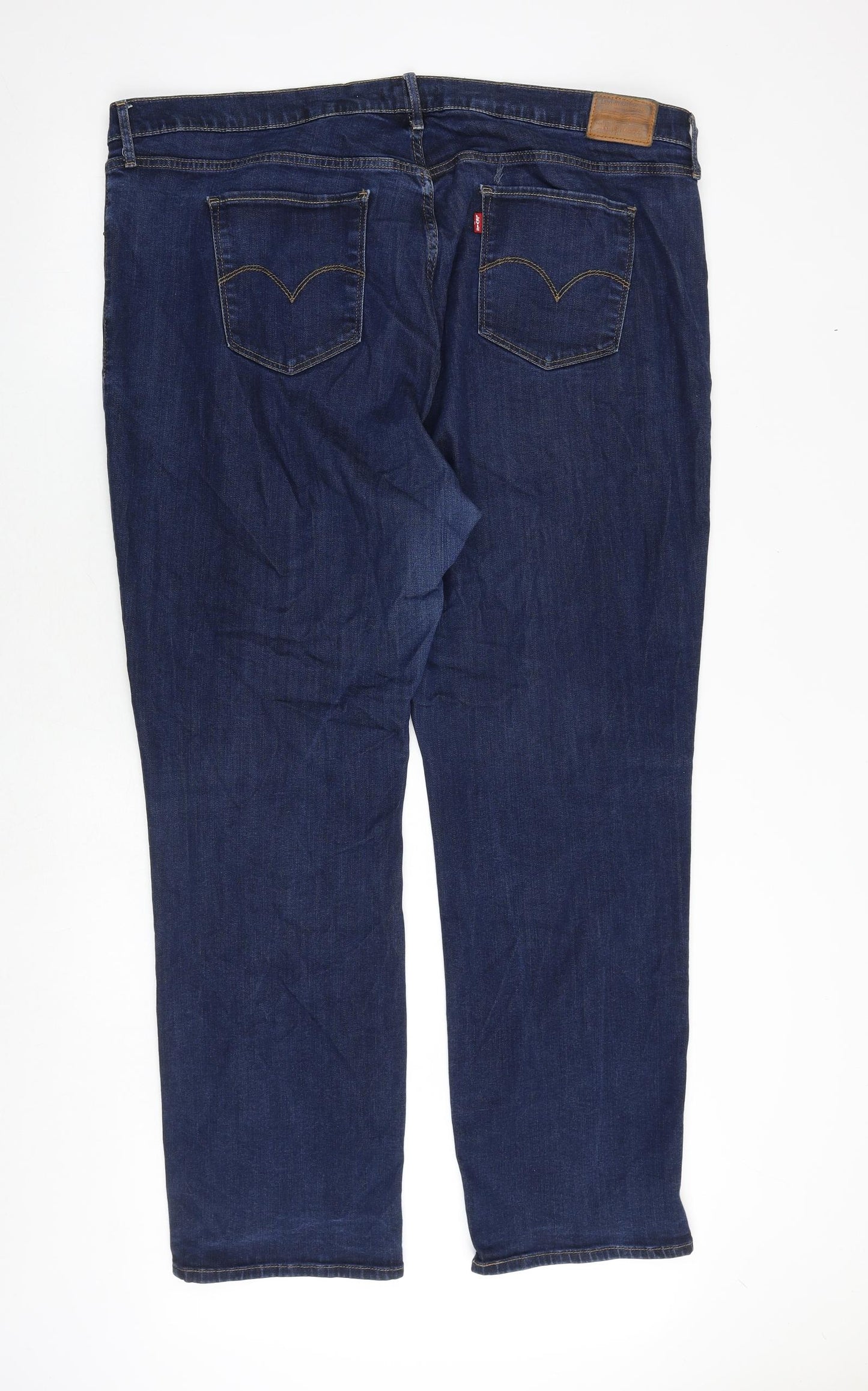 Levi's Womens Blue Cotton Tapered Jeans Size 24 Regular Zip