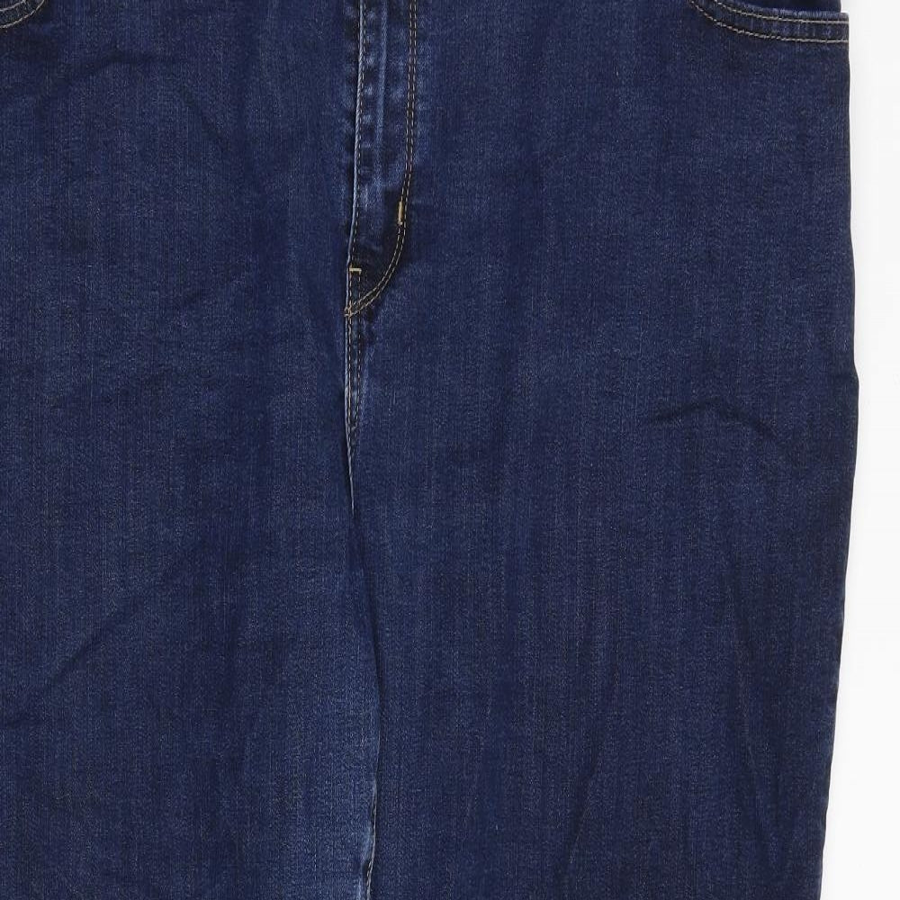 Levi's Womens Blue Cotton Tapered Jeans Size 24 Regular Zip